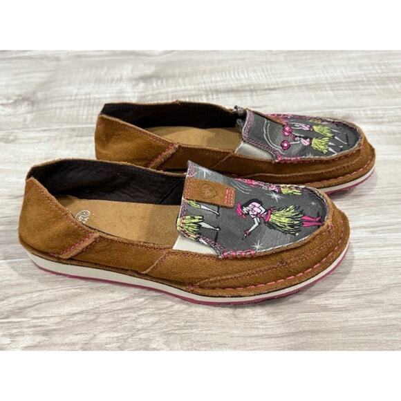 NEW Ariat Women's Cruiser Western Aloha Hula Shoes - Walnut - Size 9B - Picture 2 of 13